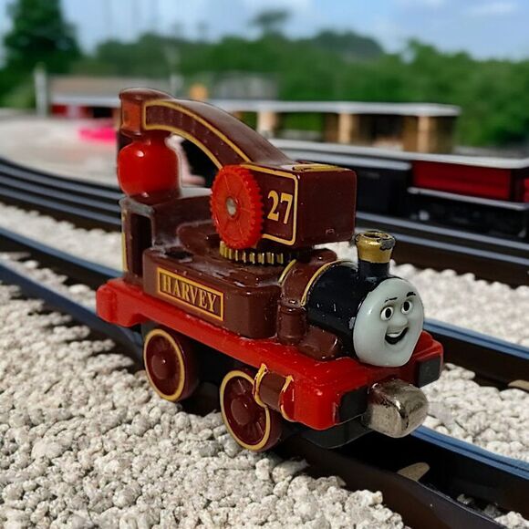 Harvey Thomas the Tank Engine & Friends Metal Diecast Train 2003 Maroon Gold Red - Picture 11 of 16